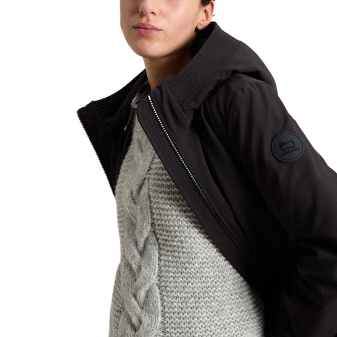 Woolrich Parka lungo Parka Donna lungo Firth liscio Nero - Francavilla Moda